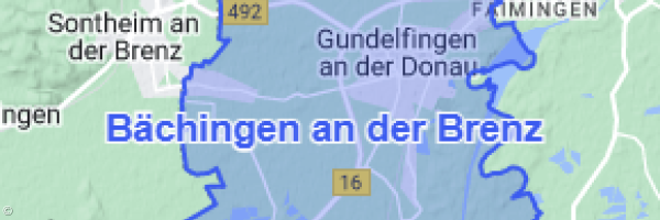 Pfarrei Bächingen Landkarte